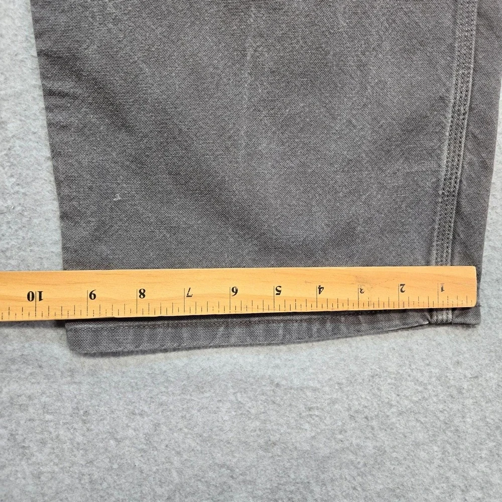 Carhartt Pants Mens 42x28 Gray Carpenter Relaxed Cotton Canvas Workwear Pockets